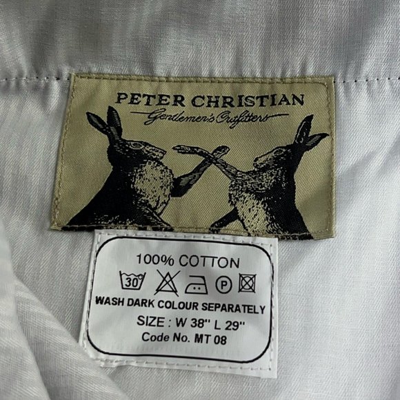 Peter Christian Mens Straight Leg Pants Brown Corduroy Pockets Pleated 38x29 New - Picture 11 of 12